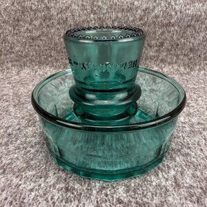 ✅Custom Made Aqua Candle Holder Glocoloc Glass Bowl Base Hemingray 16 Insulator